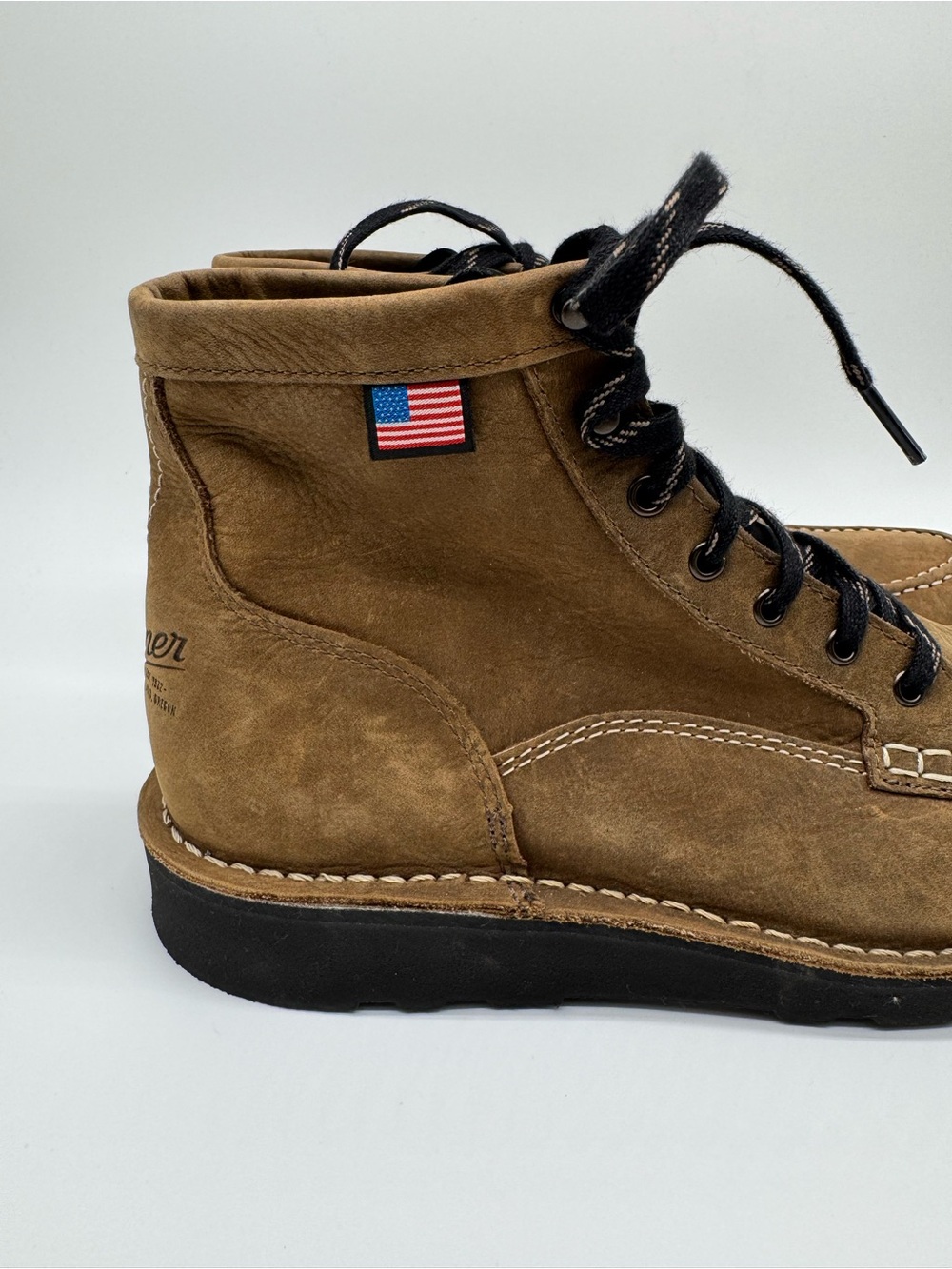 Danner Moc Toe Work Boots Brown Leather Lace Up USA Made Heritage Outdoor Boots - Picture 2 of 11